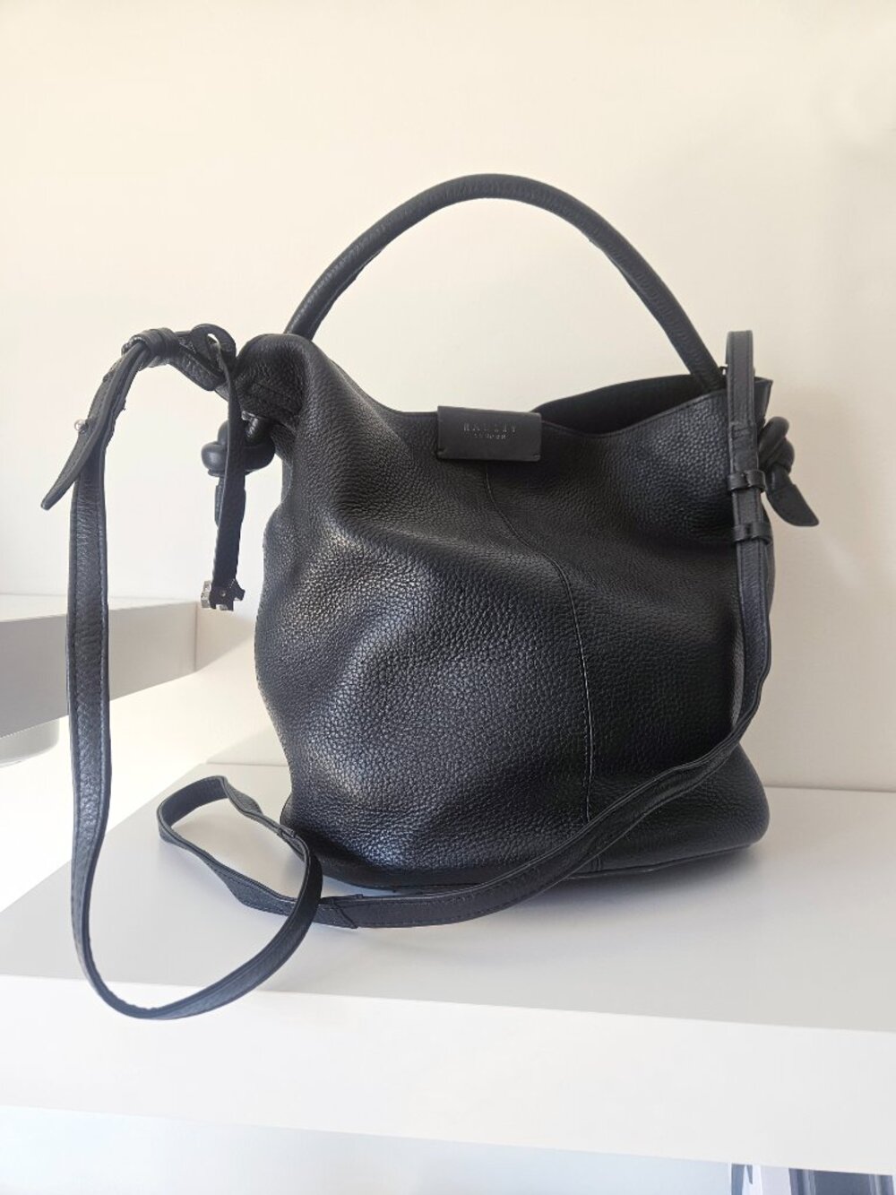 Radley London Black Pebbled Leather Tote Bag | Genuine Leather